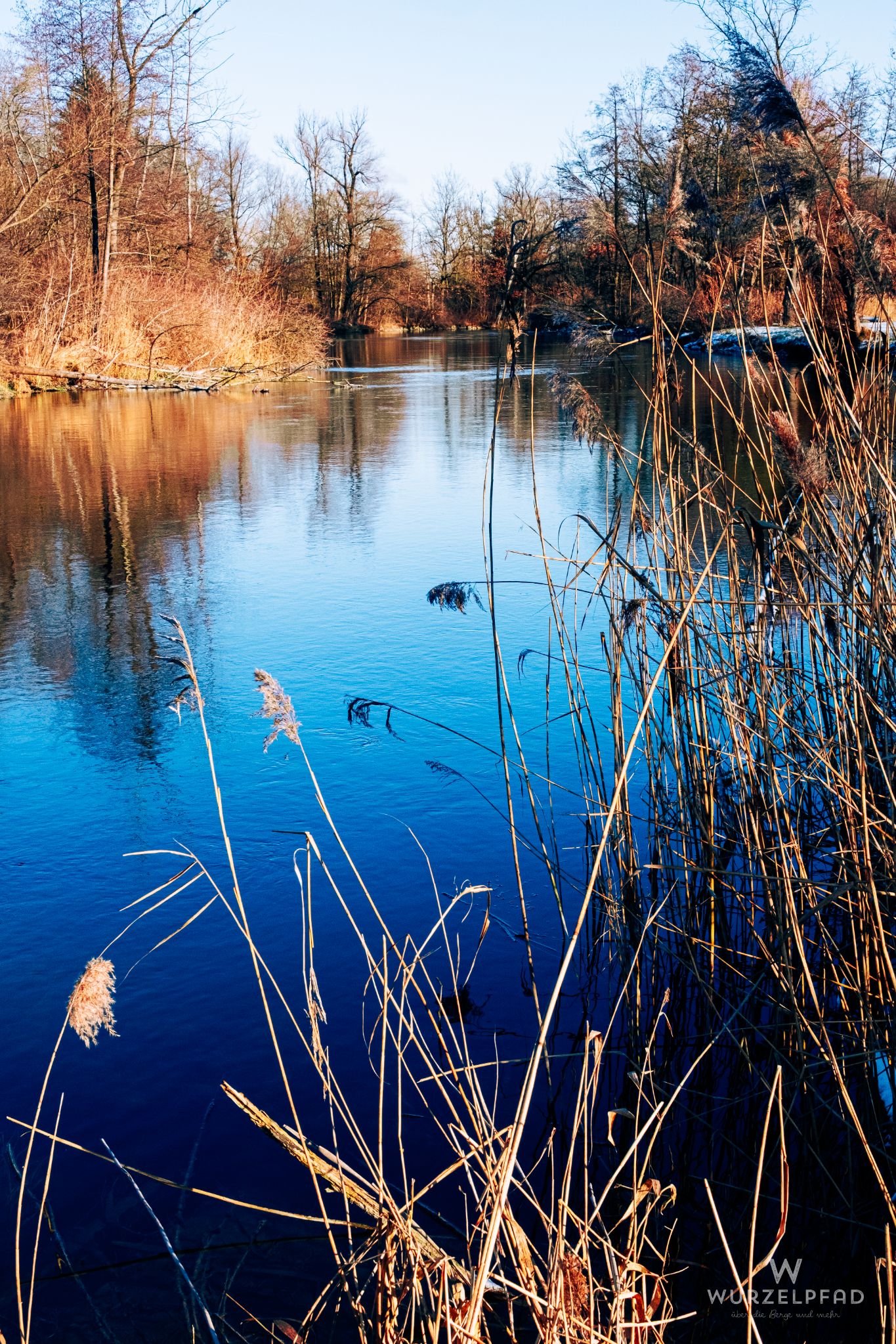 Blick über die winterliche Amper